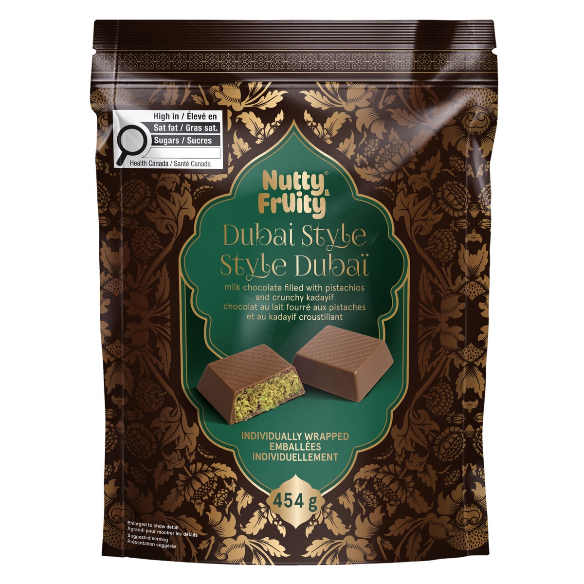 Nutty & Fruity Dubai Style Chocolate Bars, 454 g