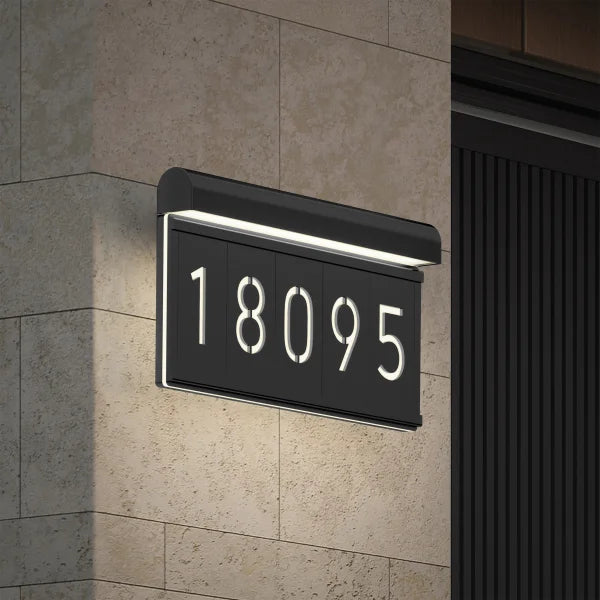 Artika Bowen Outdoor LED Address Light, Black