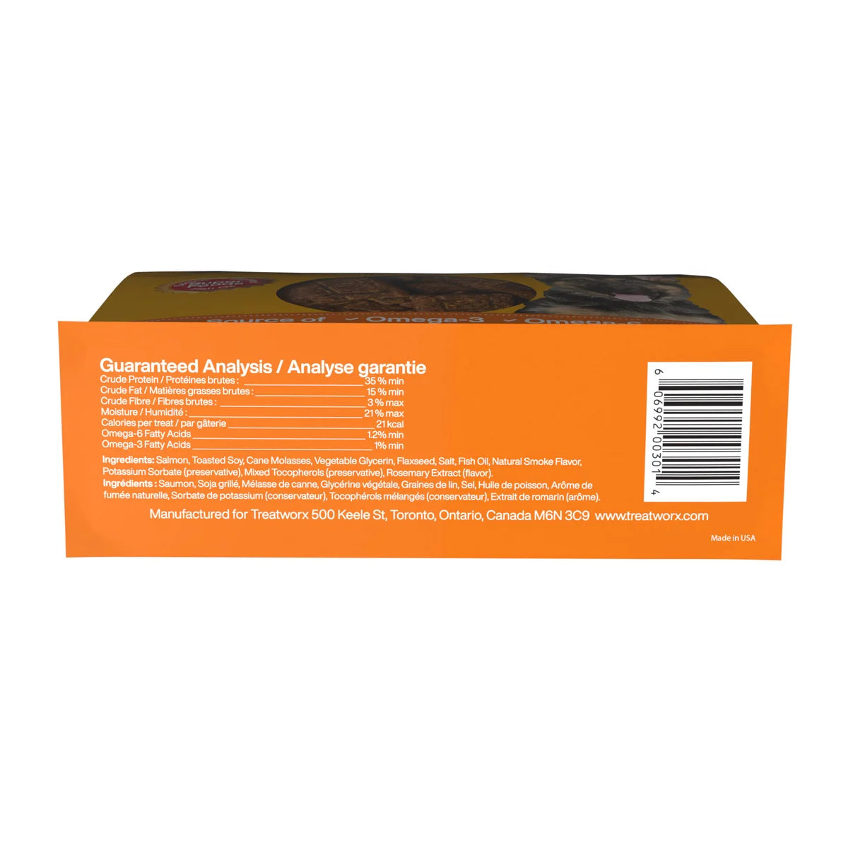 Treatworx Skin & Coat With Salmon Dog Treats, 4 × 454 g