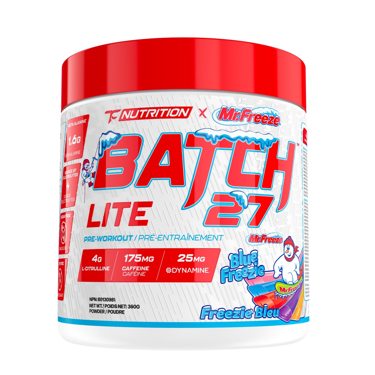 Batch 27 Lite Pre-Workout Blue Freezie, 360 g