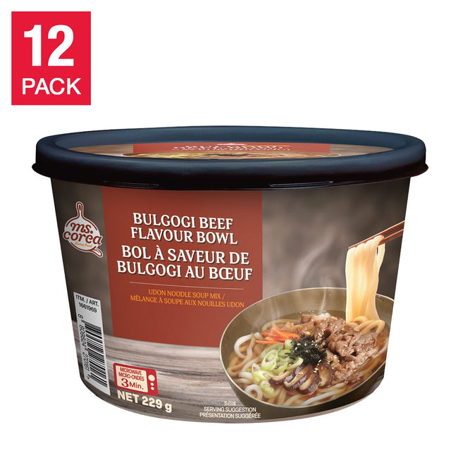 Ms. Corea Bulgogi Beef Noodle Soup, 12 × 229 g