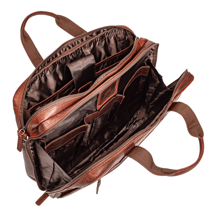 Mancini Leather 15.6 in. Laptop Briefcase