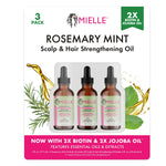 Mielle Rosemary Mint Scalp & Hair Strengthening Oil, 3 x 59 mL