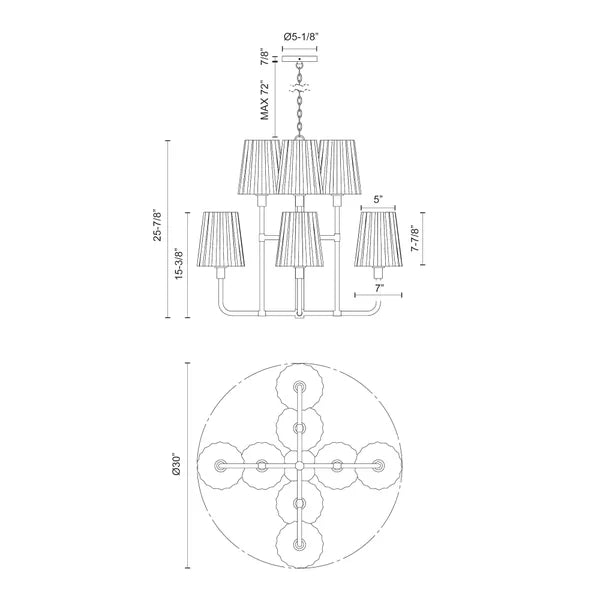 Light & Modern Isadore 30 in. Chandelier