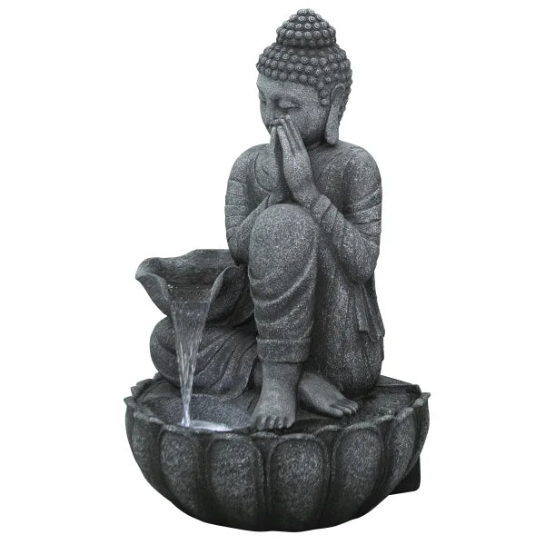 Large Buddha Fountain with Warm White LED