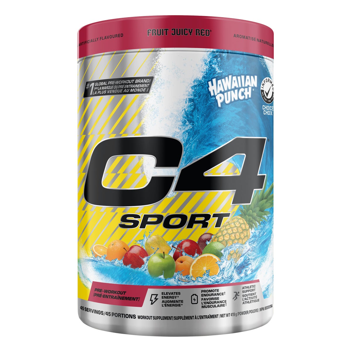 C4 Sport Pre-Workout Hawaiian Punch, 419 g