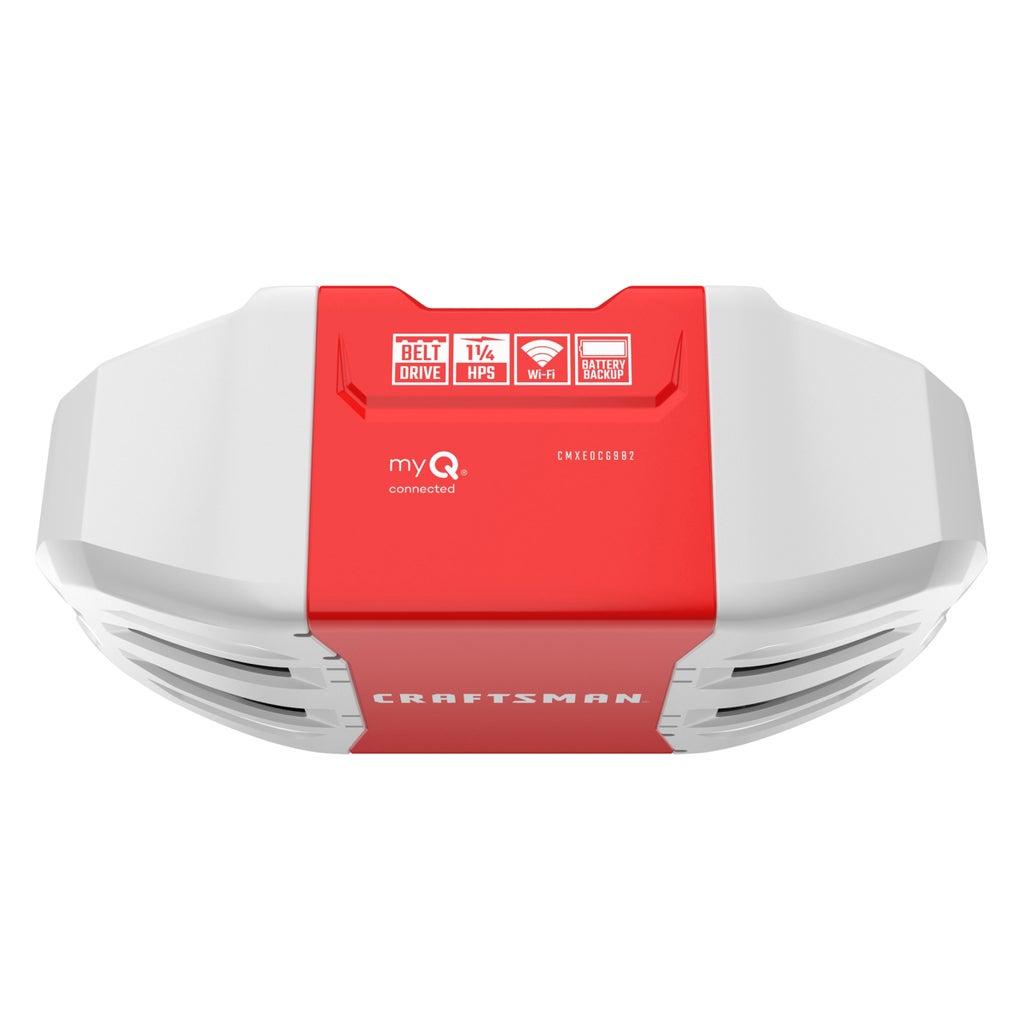 Craftsman 1-1/4HP Smart Garage Door Opener, Battery Backup and Camera