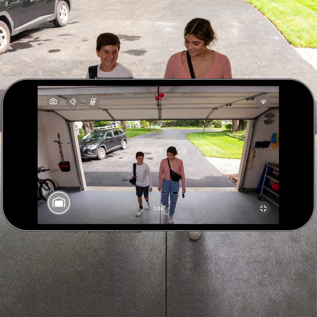 Craftsman 1-1/4HP Smart Garage Door Opener, Battery Backup and Camera