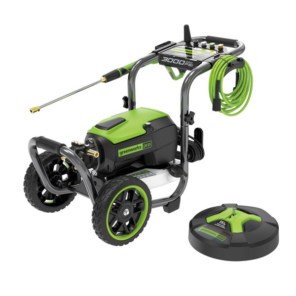 Greenworks 3000 PSI TruBrushless Pressure Washer with Bonus 15” Surface Cleaner
