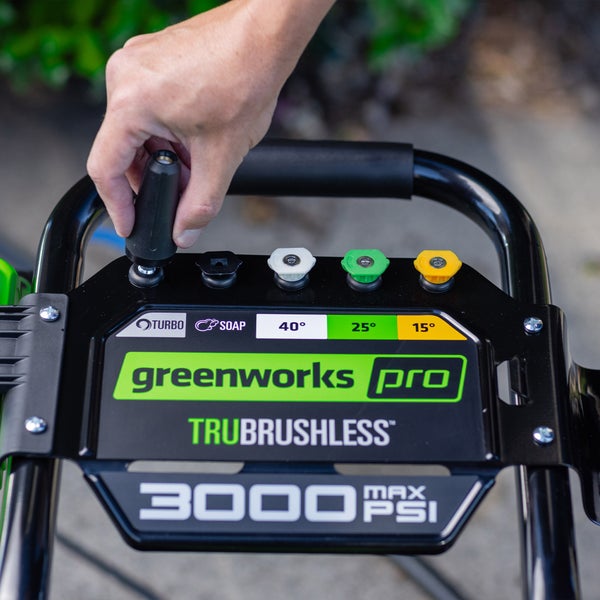 Greenworks 3000 PSI TruBrushless Pressure Washer with Bonus 15” Surface Cleaner