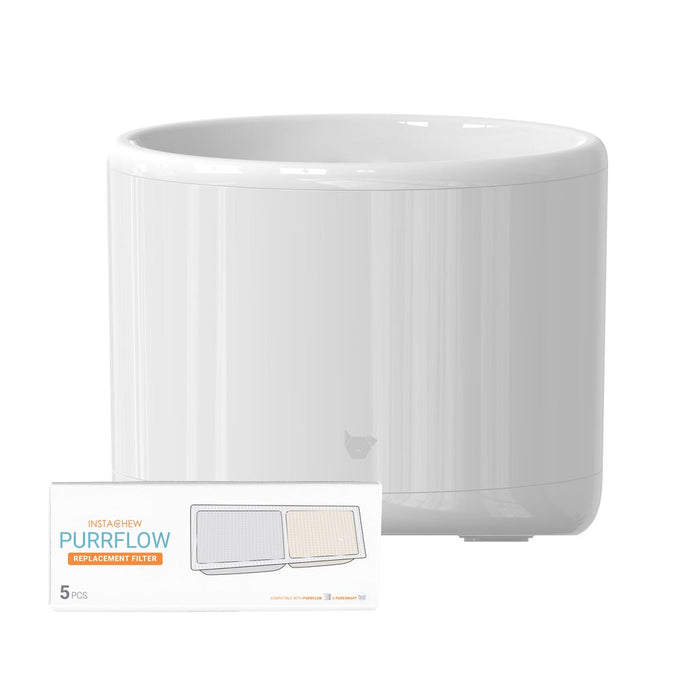 Instachew Purrflow 2L Smart Pet Water Fountain with App Control Bundle