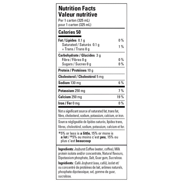 Joyburst Mocha Protein Frappé, 325 mL 15-pack