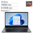 Lenovo Ideapad 1 15.6-in. Laptop, AMD Ryzen 5 7520U - 16GB RAM, 512GB SSD