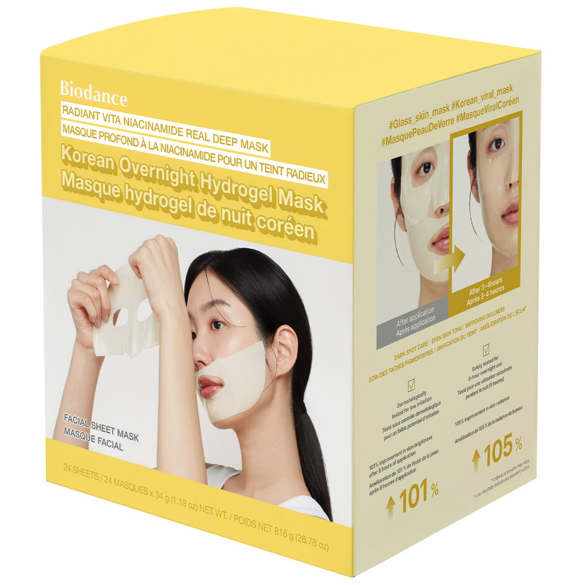 Biodance Radiant Vita Niacinamide Real Deep Mask, 24-sheets