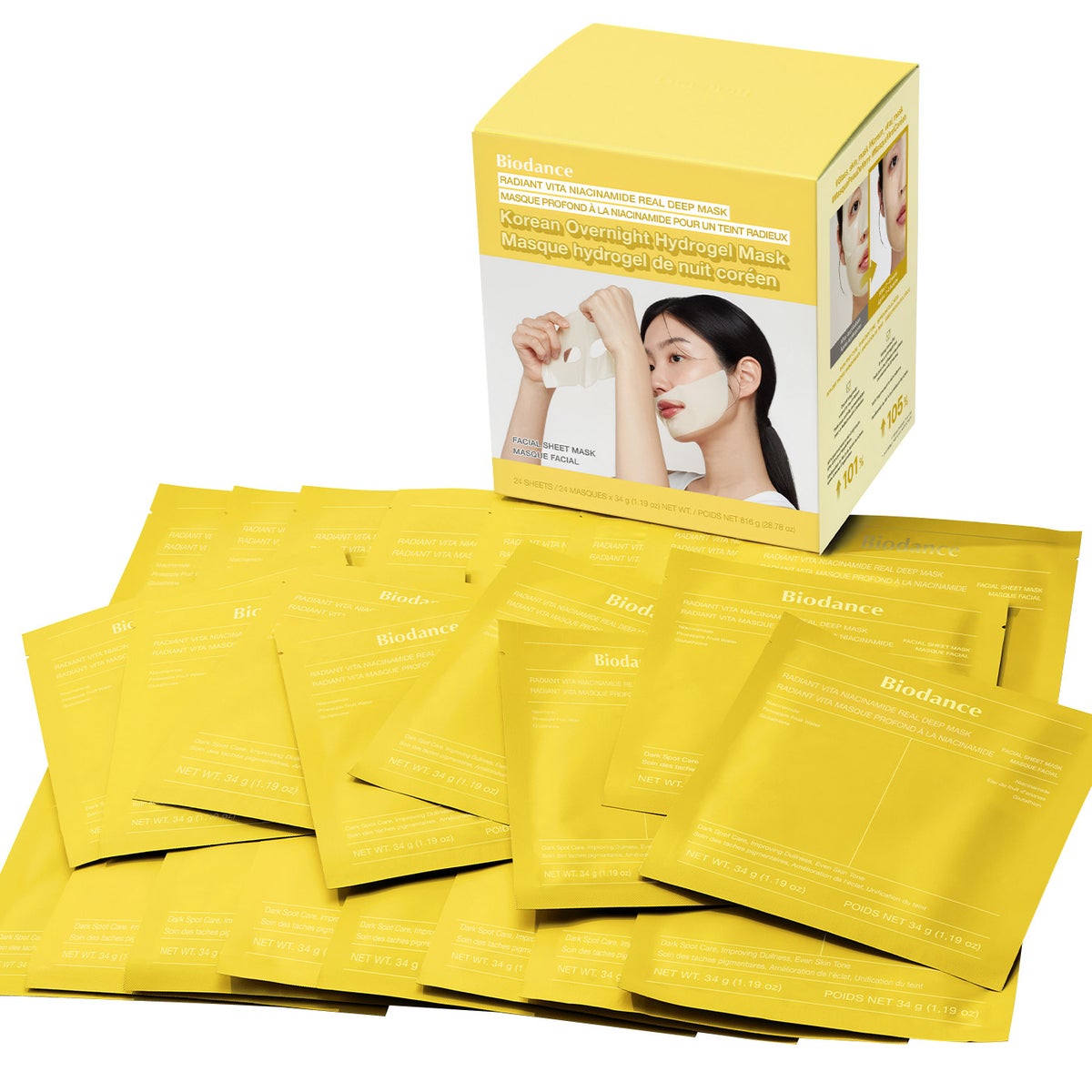Biodance Radiant Vita Niacinamide Real Deep Mask, 24-sheets