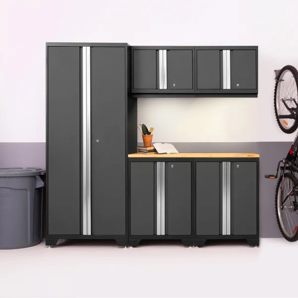 NewAge Products Bold Series 6-piece Cabinet Set with 30 in. Locker, Base and Wall Cabinet