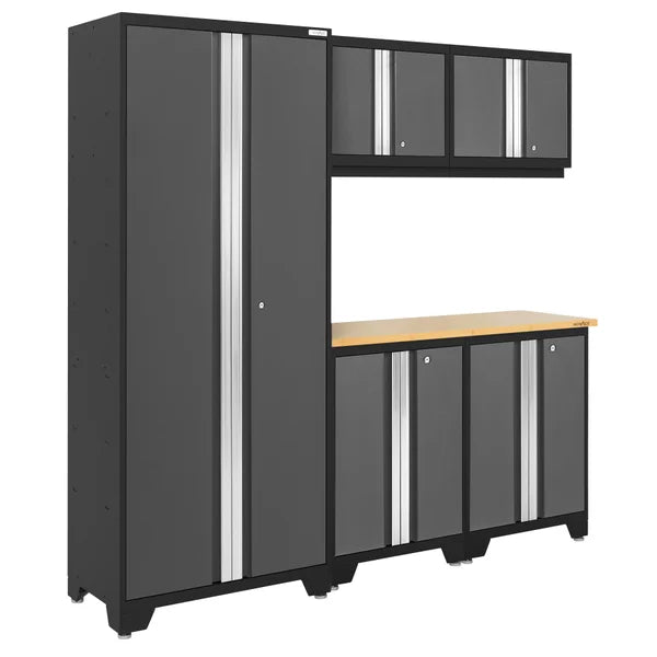 NewAge Products Bold Series 6-piece Cabinet Set with 30 in. Locker, Base and Wall Cabinet