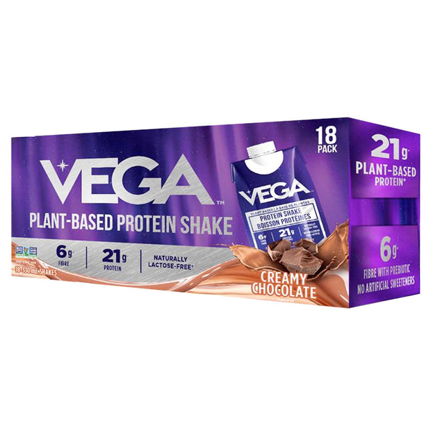 Vega Plant-Based Protein Shake Chocolate, 18 x 330 mL