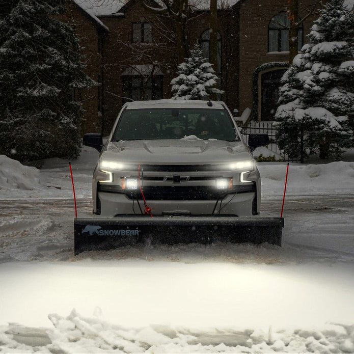 Snowbear 82 in. x 19 in. T-Frame Snow Plow with Light Kit – Shop Smart ...