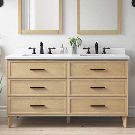 OVE Decors Colin 60 in. Vanity With White Quartz Top
