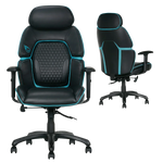 DPS Centurion Gaming Chair with Adjustable Headrest Black and Blue