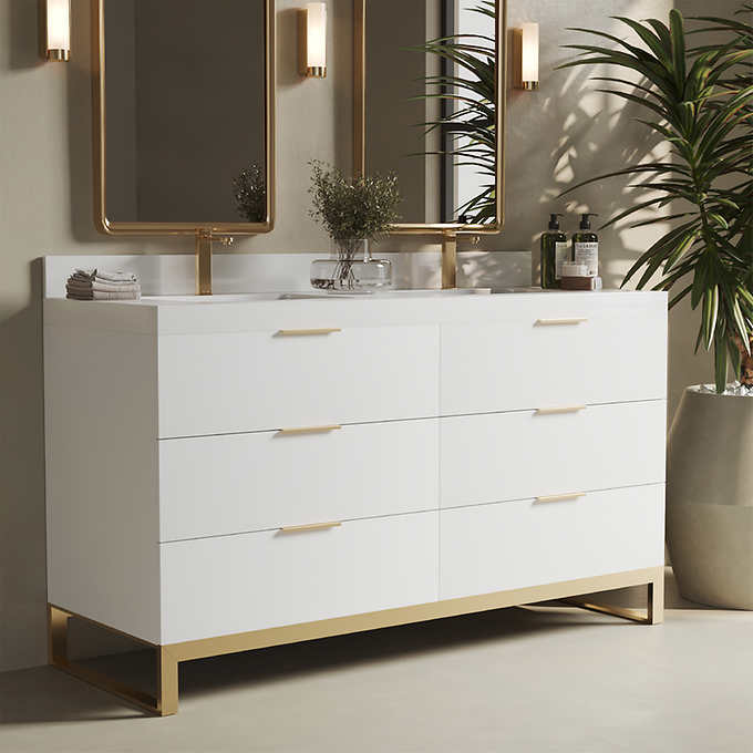 Forestmade Haldon 60 in. Double Vanity With Quartz Counter Top