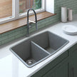 Appollo Vivienne 33 in. Double Bowl Granite Kitchen Sink