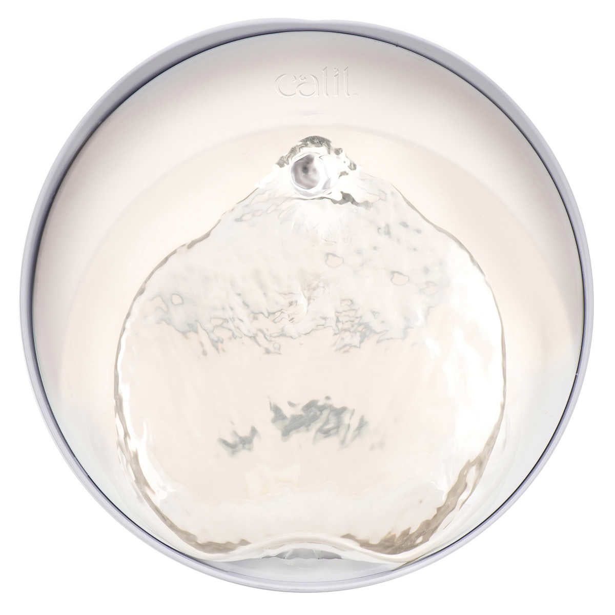 Catit Pixi Fountain with Stainless Steel Top and Catit Pixi Dish, White with 6 Filters