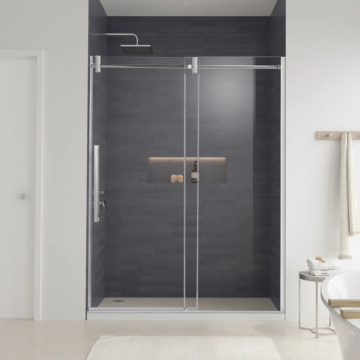 OVE Decors Dayton Frameless Glass Alcove Shower Door
