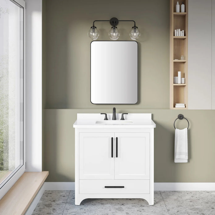 OVE Decors Adrian Vanity with Quartz Top in White