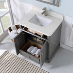 Northridge Home Augusta 30 in. Louvered Reversible Door Bathroom Vanity