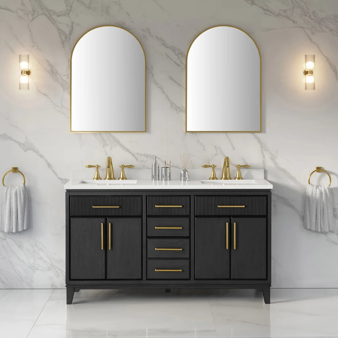 Loxley Rowe Marbella Vanity in Dark Ebony with Quartz Top
