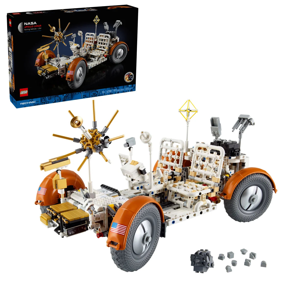 LEGO Technic NASA Apollo Lunar Roving Vehicle – LRV Space Set with Bonus Creator 3 in 1 Space Astronaut Toy Set, Science Toy