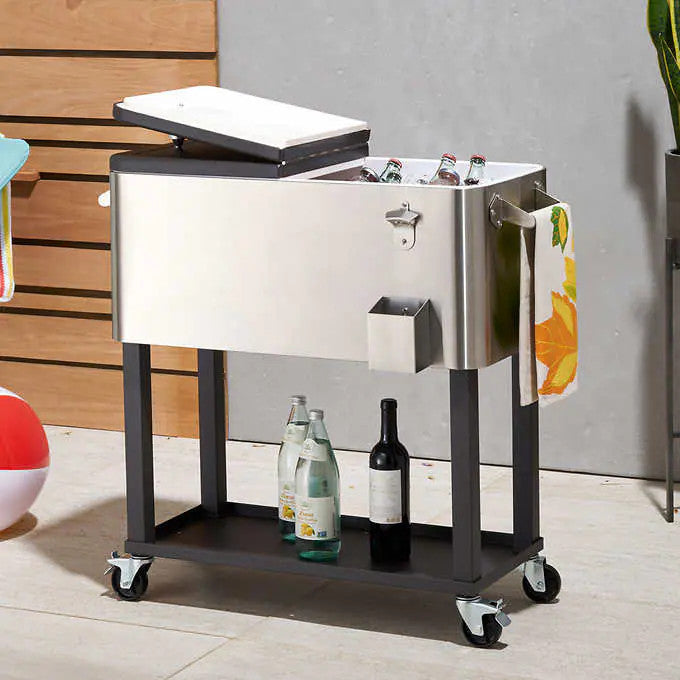 TRINITY 94.6 L (100 qt.) Stainless Steel Cooler with Cover