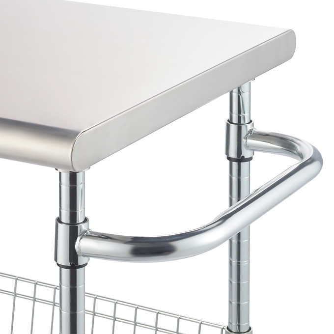 Trinity Stainless Steel Kitchen Cart 86.4cm (34in)