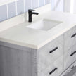 Northridge Home Chevron Single Vanity With Carrara Quartz Countertop, 48 in.