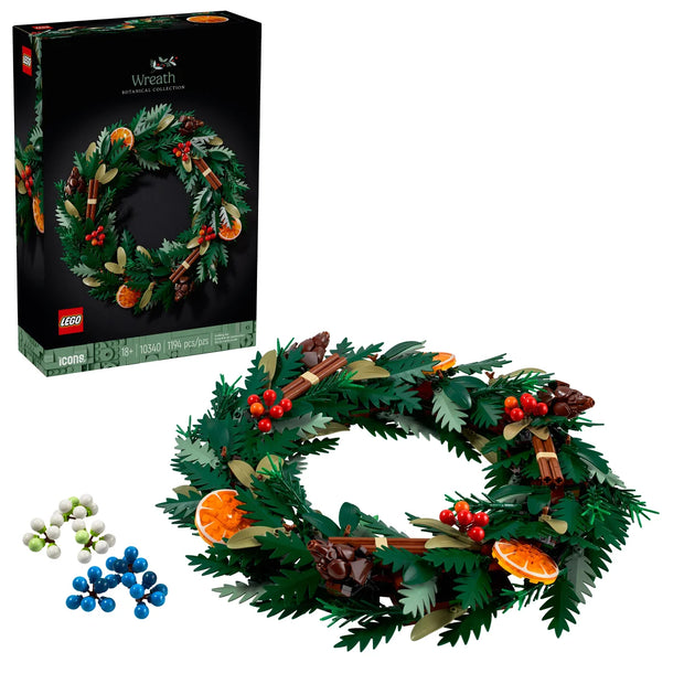 LEGO Icons Wreath Making Kit and Holiday Garland