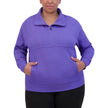 Gaiam Women's Ribbed Quarter Zip Pullover