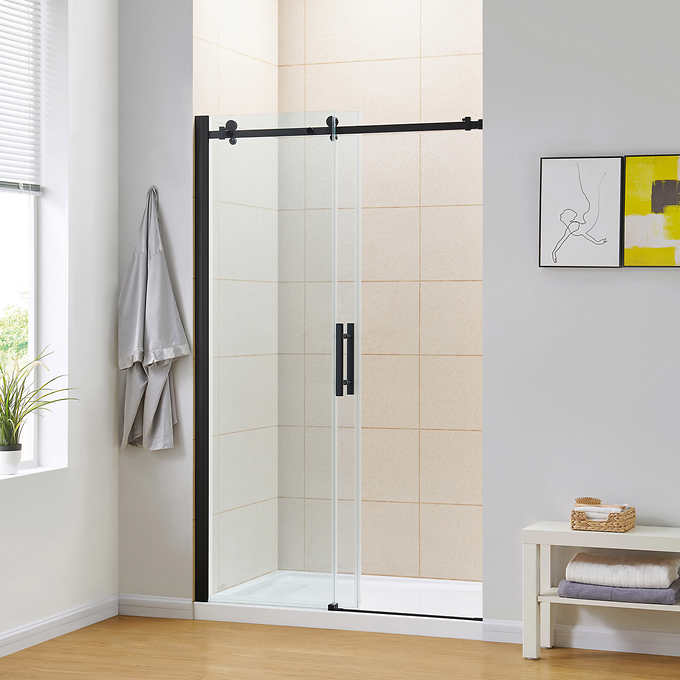 OVE Decors Kelsey 48 in. Sliding Glass Shower Door with Hardware