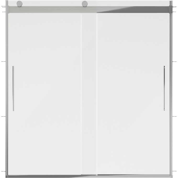 Delta EverEdge 59 in. × 60 in. Frameless Sliding Bathtub Door in Chrome