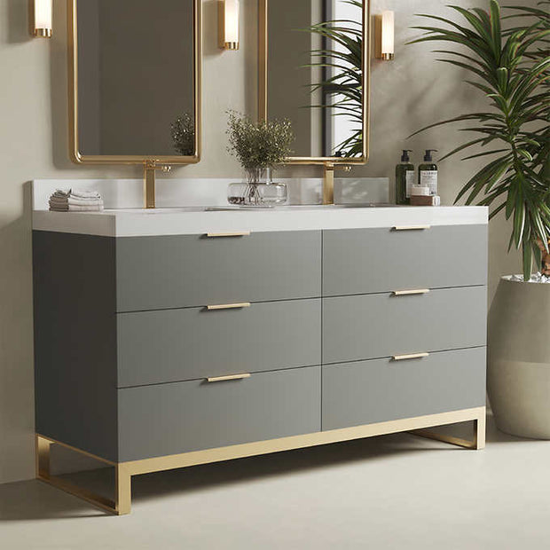 Forestmade Haldon 60 in. Double Vanity With Quartz Counter Top