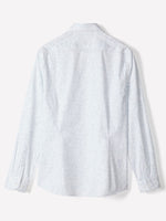 Slim-Fit Twill Dress Shirt with Floral Pattern