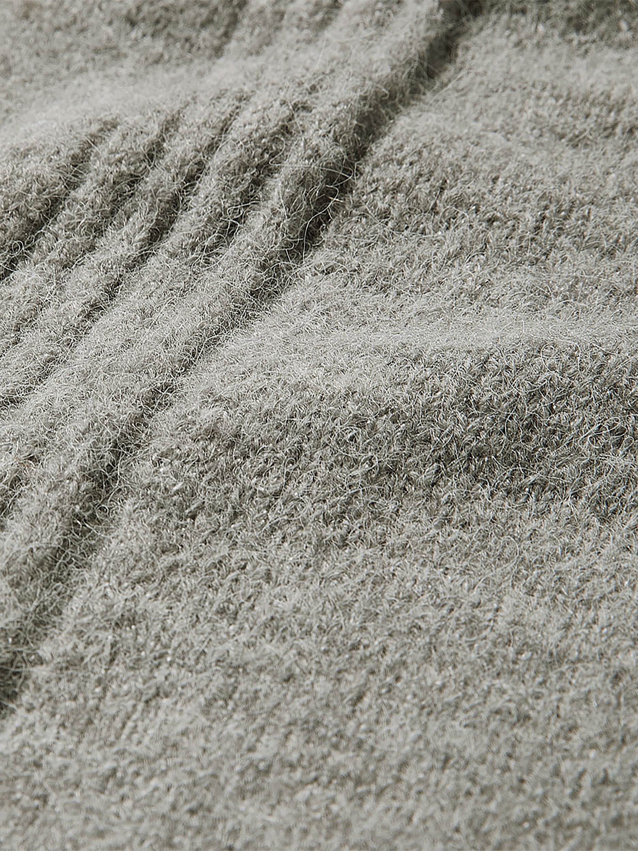 Wool-Blend Cap-Sleeve Crew-Neck Boxy Sweater