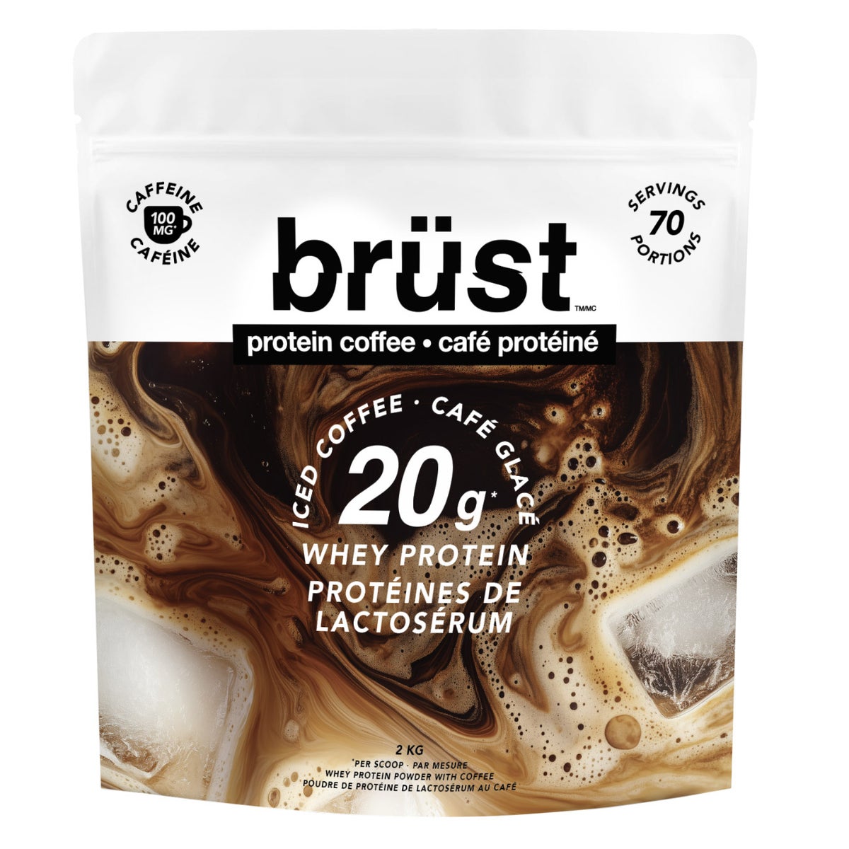 Brust Iced Coffee Protein Powder, 2 kg