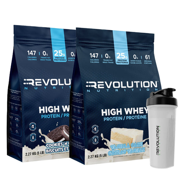 Revolution Nutrition High Whey Protein Powder Variety Pack, 2 x 2.27 kg