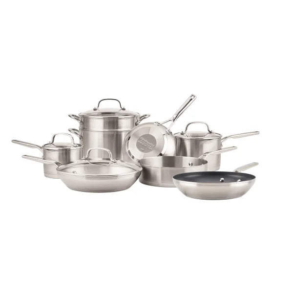 KitchenAid 3-ply Base Stainless Steel Cookware Set, 12-pieces
