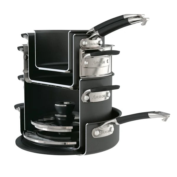 Anolon SmartStack Hard Anodized Cookware Set, 10-piece