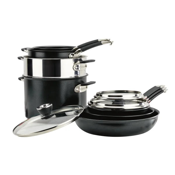 Anolon SmartStack Hard Anodized Cookware Set, 10-piece