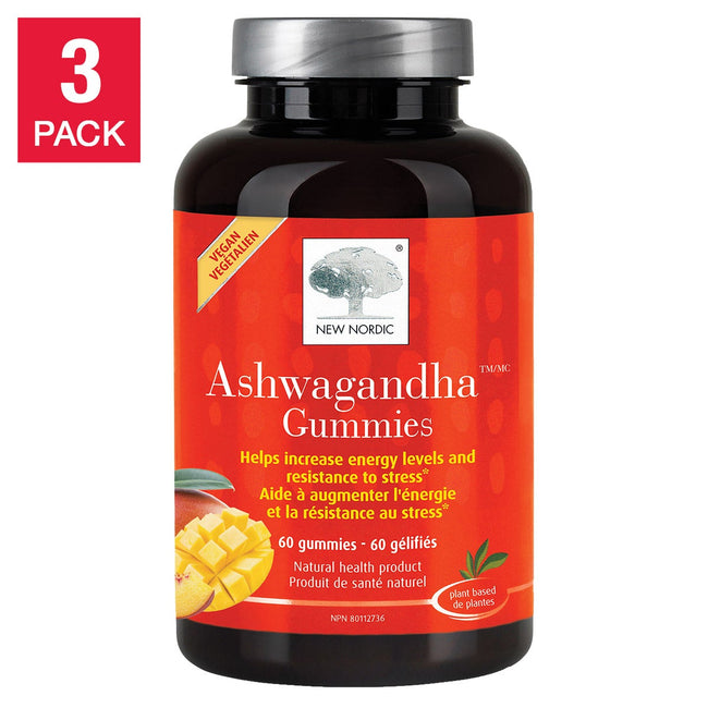 New Nordic Ashwagandha 3 x 60 Gummies