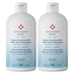 Shoosha Organic Sensitive Skin Baby Wash & Shampoo, 2 x 251.4 mL